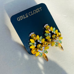 Luxurious Crystal Edgy Rhinestone Bling Earrings