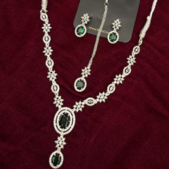 ANIQA Sterling Silver Deluxe Emerald Set