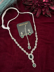 ANIQA Sterling Silver Deluxe Emerald Set