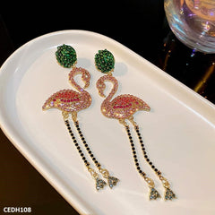 GC Tropical Flamingo Luxurious Drop Earrings