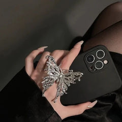 Mega Butterfly Luxurious  Sterling Silver Ring (Adjustable)