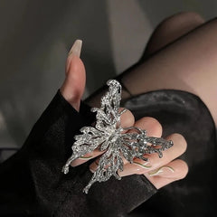 Mega Butterfly Luxurious  Sterling Silver Ring (Adjustable)