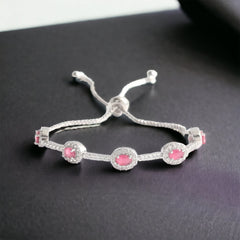 Silver Plated Bling Crystal Bracelets
