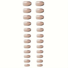 Nude Black French Classic Press On Nails