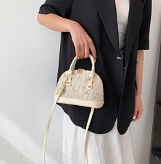 GC's Floral Chic Leather Crossbody Bag