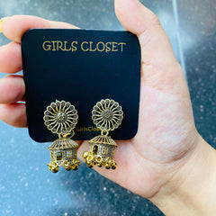 GC Antique Gold Traditional Classic Jhumkis