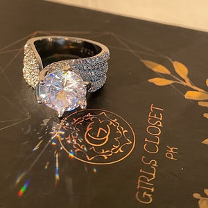 SALENA Pure Silver Glam Diamond Vibe Ring