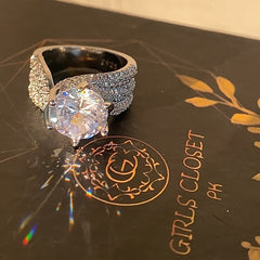 SALENA Pure Silver Glam Diamond Vibe Ring