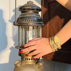 Luxurious Stainless Gold / Silver Plated Rhinestone Snake Head Watch