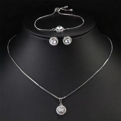 MELANIA Pure Silver Blingy Combo Sparkling Set