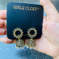 GC Antique Gold Traditional Classic Jhumkis