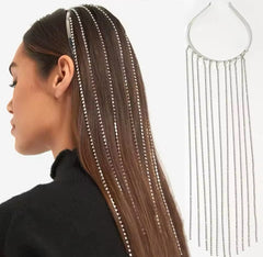 Premium Hair Band Rhinestone Exaggeration Tassel