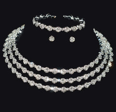 Prestige Neck Piece Statement  Zircon Multi Layered Neck Piece.