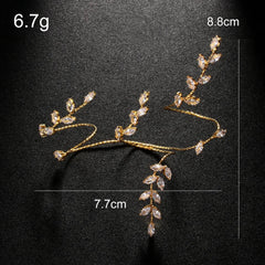 Y2K Crystal Leaf Glam Hand Accessory Adjustable