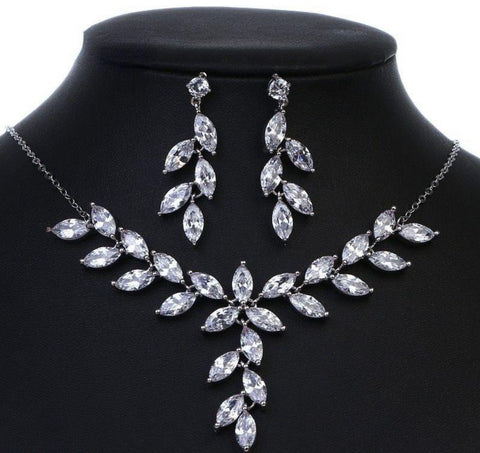 Marquise Majesty Leafy Zirconia Set