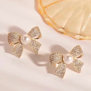 Pearl Bow Premium Studs