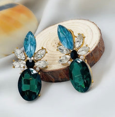 Pineapple Crystal Deluxe Glam Earrings