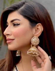 HUMA Polki Crystal Clustered Jhumka With Sahara Luxury Edition