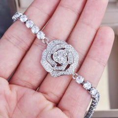 Josephine Majesty Flower Necklace Pure Silver