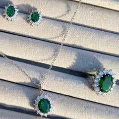 Princess Diana / Kate Middleton Emerald Green Deluxe Combo