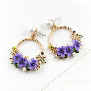 Daisy Lilac 3D Floral Earrings