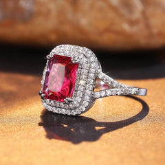 Stunning Cubic Zircon Imported Silver Electroplated Ring