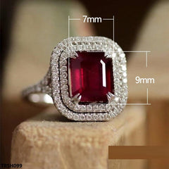 Stunning Cubic Zircon Imported Silver Electroplated Ring