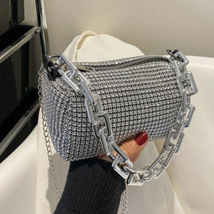 Dazzling Australian Diamond Imitation Stones Pillow Bag