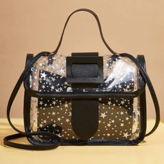 Super Trending Mini Clear Flap Square Bag With Inner Pouch