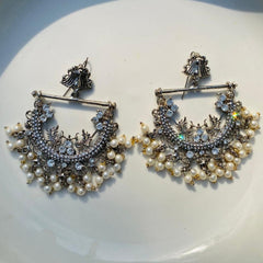 GC Chandbaali Hand Crafted Peacock Jhumka