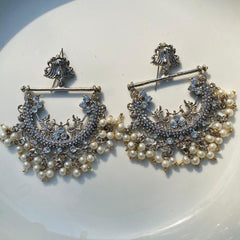 GC Chandbaali Hand Crafted Peacock Jhumka