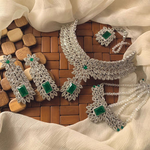 Anjali Australian Stones Luxurious Bridal Set Emerald