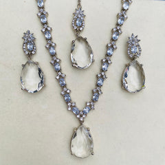 SIMRAN AD Crystal Zarkon Deluxe Sets With Doublet Stone