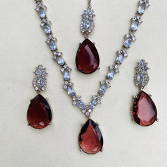 SIMRAN AD Crystal Zarkon Deluxe Sets With Doublet Stone