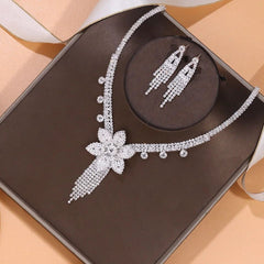 RINA 925 Sterling Silver Statement Flower Set