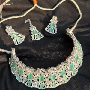 AZRA American Diamond Ethnic Deluxe Set