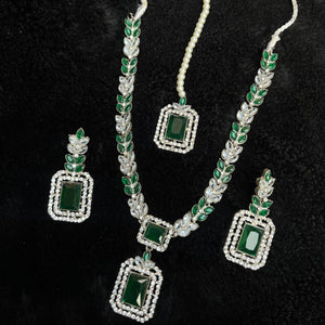 AIZA Super Deluxe Silver Plated Ethnic Bling Set