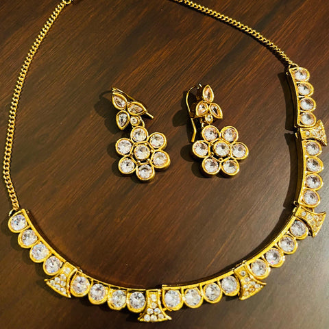 Polki Kundan Floral Vibes Minimal Traditional Set
