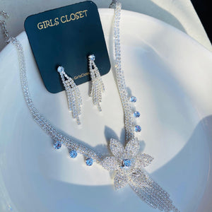 RINA 925 Sterling Silver Statement Flower Set