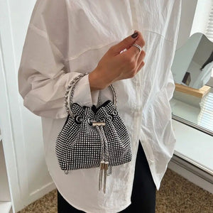 Blingy Rhinestone Diamond Imitation Stones Pouch Bag