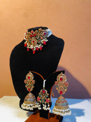 MADHURI Premium Nauratan Detailed Aesthetic Choker Set