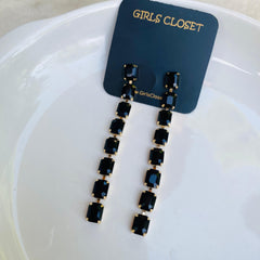 Sparkling Rhinestone Drop Earrings Extremely Luxurious Statement