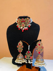 MADHURI Premium Nauratan Detailed Aesthetic Choker Set