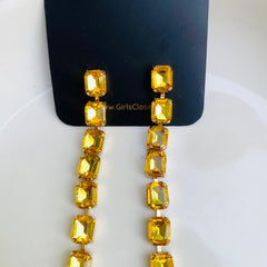 Sparkling Rhinestone Drop Earrings Extremely Luxurious Statement