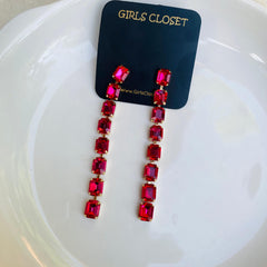 Sparkling Rhinestone Drop Earrings Extremely Luxurious Statement