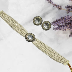 GC Indian Polki Uncut Diamond Kundan & Pearls