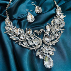 GC Statement Swan Necklace & Earrings Combo (Super Premium)