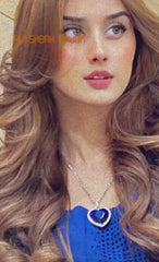 Titanic Silver Plated Ocean Blue Necklace With Pouch