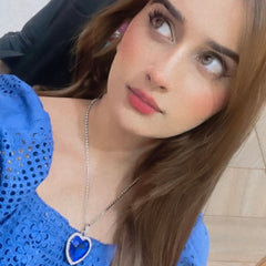 Titanic Silver Plated Ocean Blue Necklace With Pouch