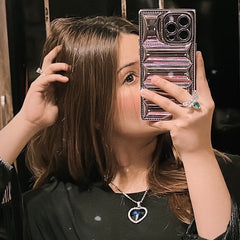 Titanic Silver Plated Ocean Blue Luxurious Love Necklace